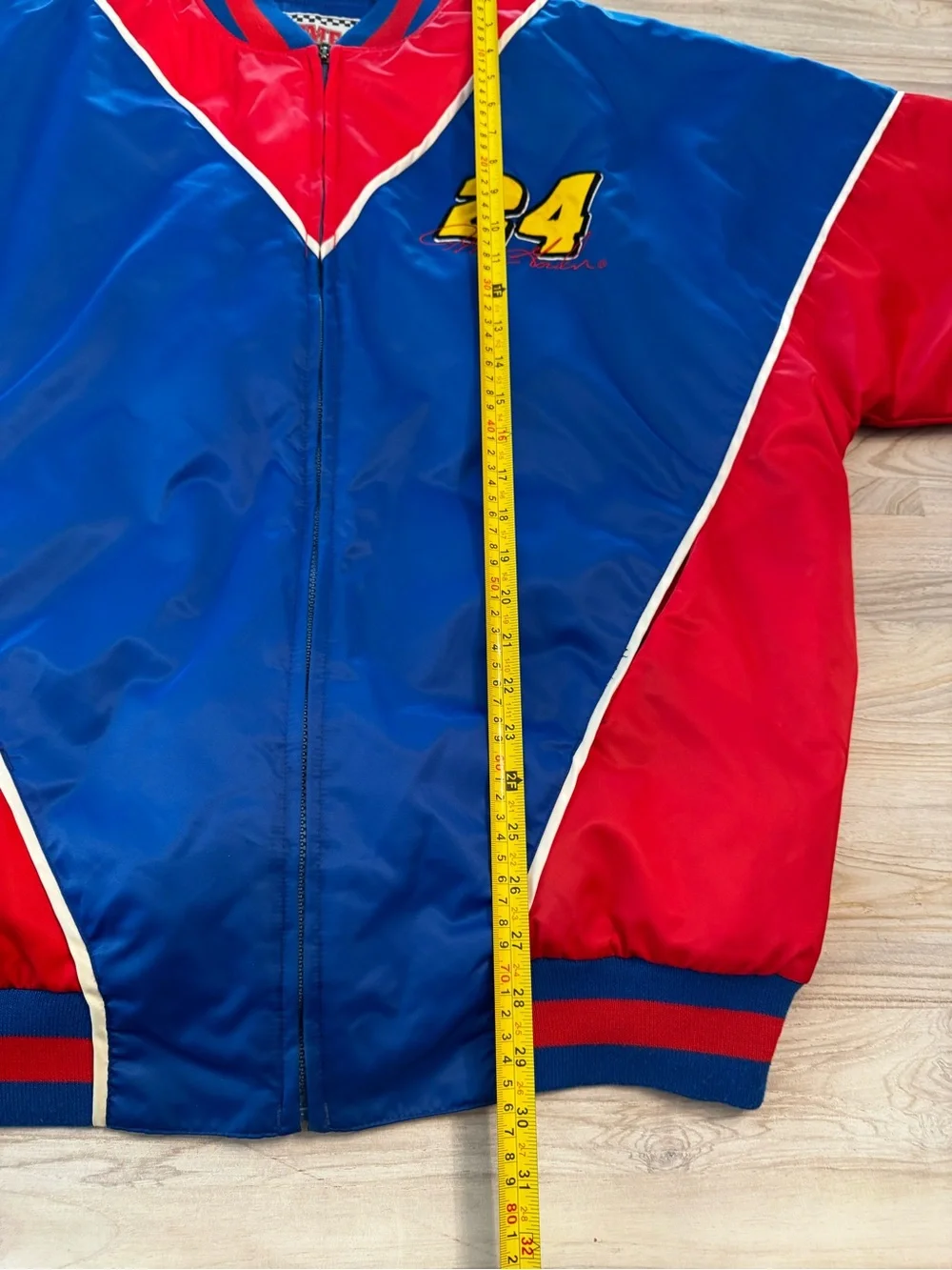 Vintage Nascar Jeff Gordon #24 Blue, white, Red Racing Bomber Jacket - Picture 11 of 11